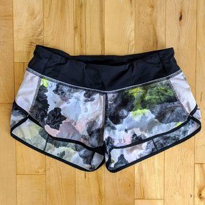 lululemon multi colour run shorts  sz 8
